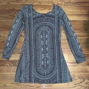 Billabong brown patterned slim-fit dress